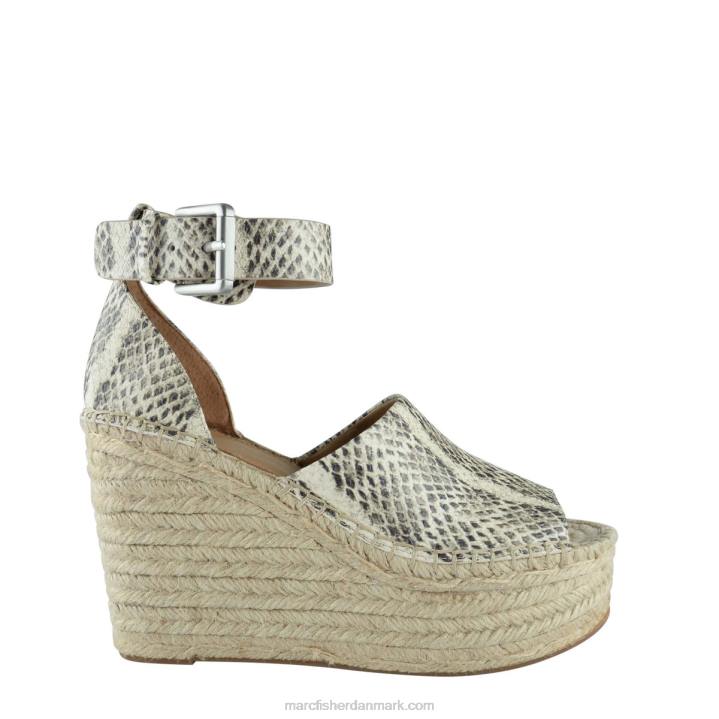 Kvinder Marc Fisher adalyn espadrille kile sandal hvid slange multi 2080268