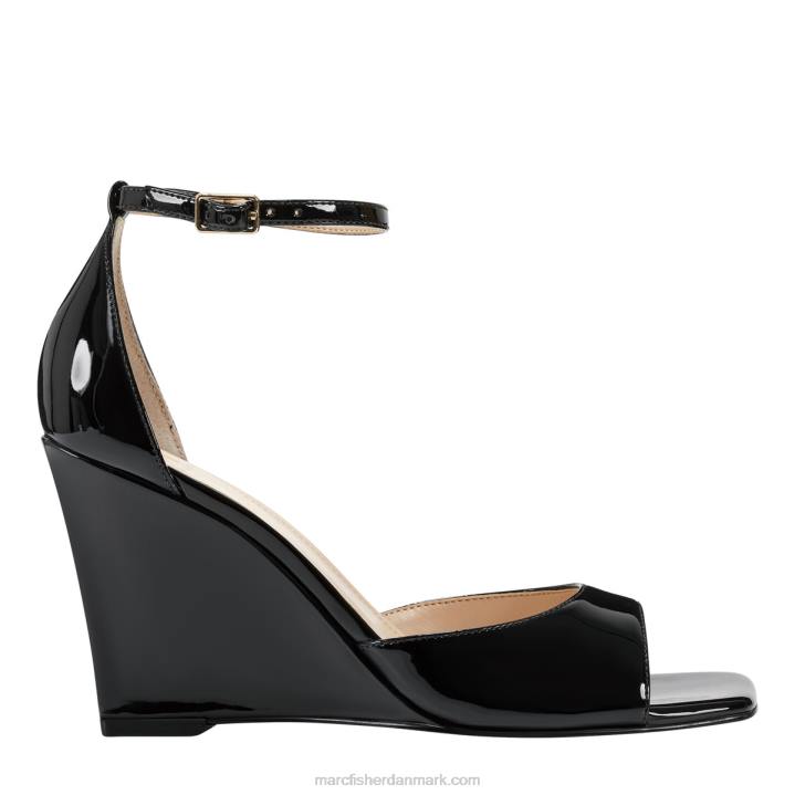 Kvinder Marc Fisher camira kile sandal sort patent 2080225
