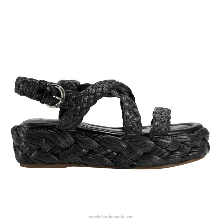 Kvinder Marc Fisher genie espadrille sandal sort 2080204