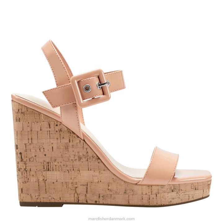 Kvinder Marc Fisher lukey wedge sandal orange patent 2080264