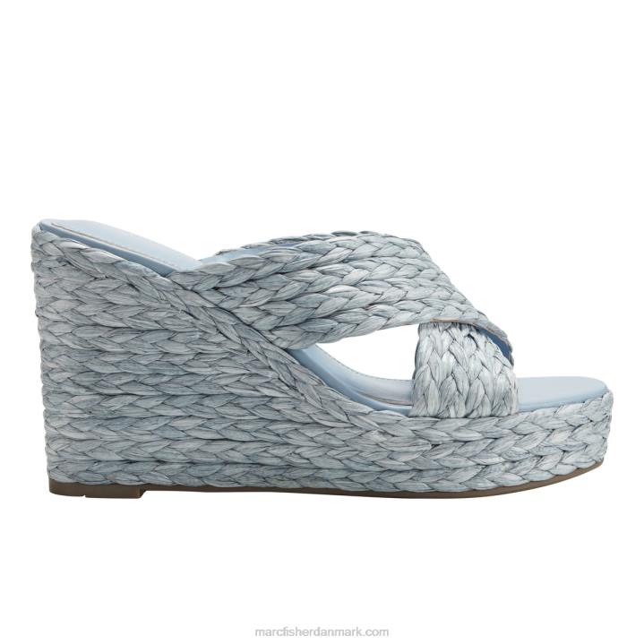 Kvinder Marc Fisher lynn espadrille wedge sandal lyseblå 2080236
