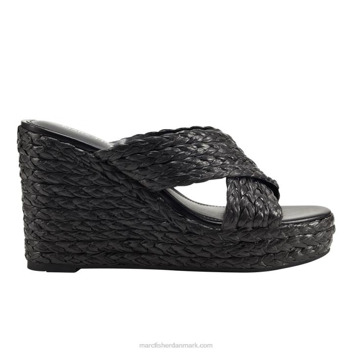Kvinder Marc Fisher lynn espadrille wedge sandal sort 2080228