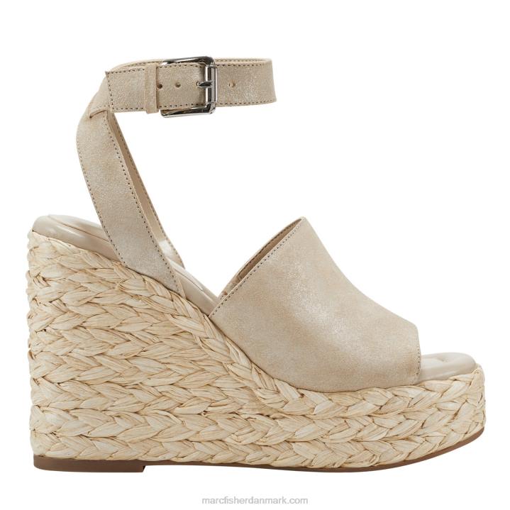 Kvinder Marc Fisher nelly espadrille kile sandal champagne shimmer 2080239