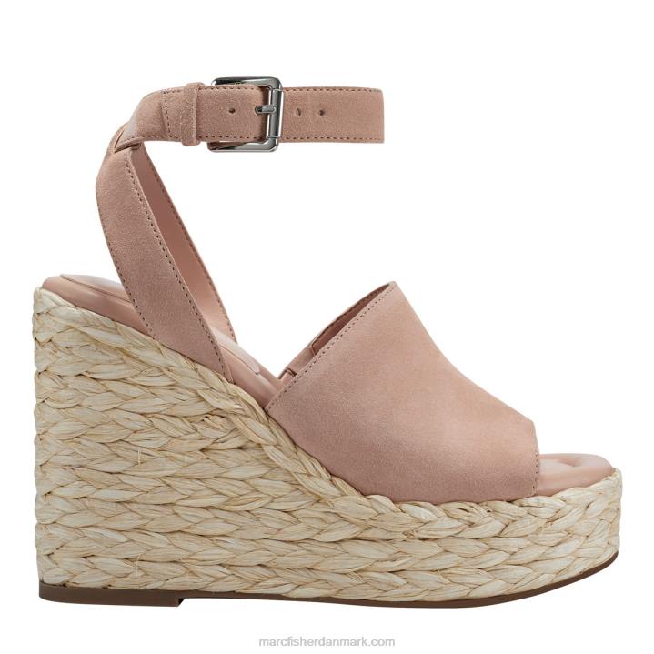 Kvinder Marc Fisher nelly espadrille kile sandal lys pink ruskind 2080222