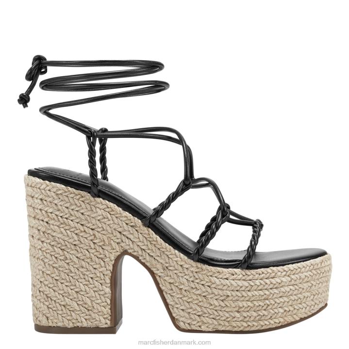 Kvinder Marc Fisher oliver espadrille platformssandal sort 2080212