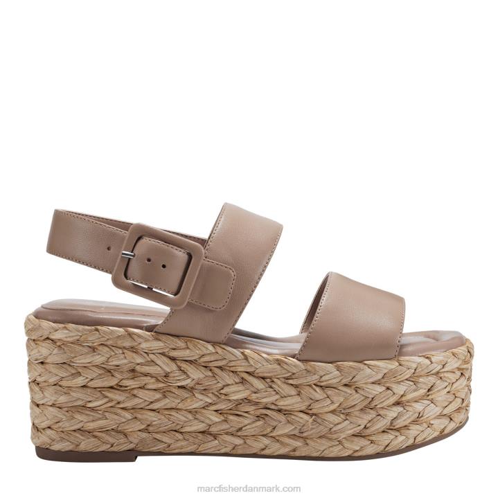 Kvinder Marc Fisher patryce platform espadrille sandal nøgen læder 2080196