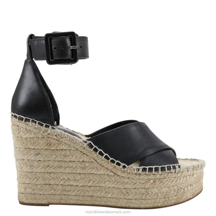 Kvinder Marc Fisher stand espadrillesandal sort 2080200