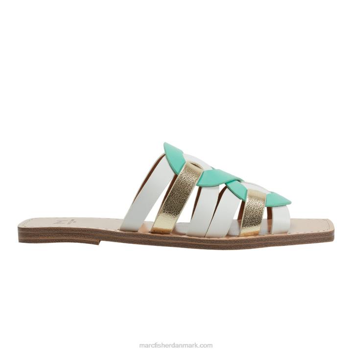 Kvinder Marc Fisher kimiko flad sandal hvid 2080306