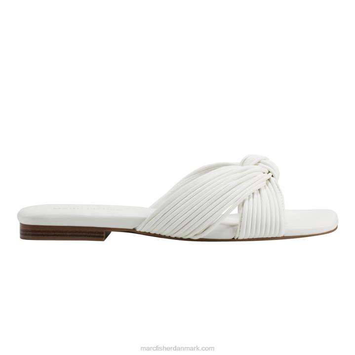 Kvinder Marc Fisher laury flad sandal hvid 2080305