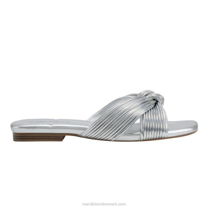Kvinder Marc Fisher laury flad sandal sølv 2080303
