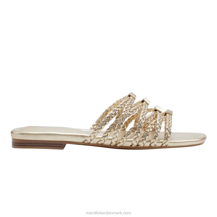 Kvinder Marc Fisher lelina flad glidende sandal guld metallic 2080476