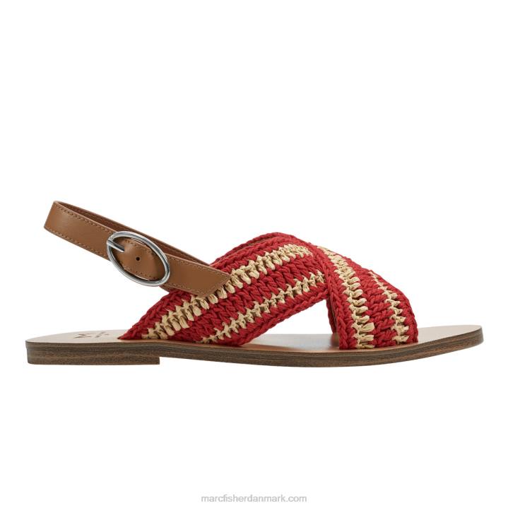 Kvinder Marc Fisher lonnie slingback flad sandal rød 2080304