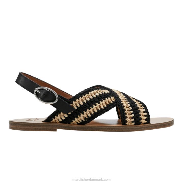 Kvinder Marc Fisher lonnie slingback flad sandal sort 2080294