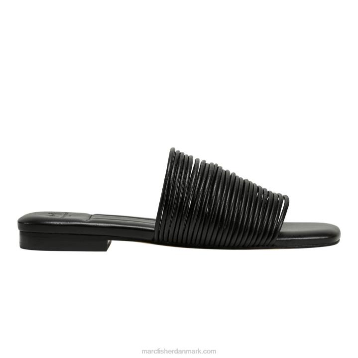 Kvinder Marc Fisher maddie flad sandal sort 2080307