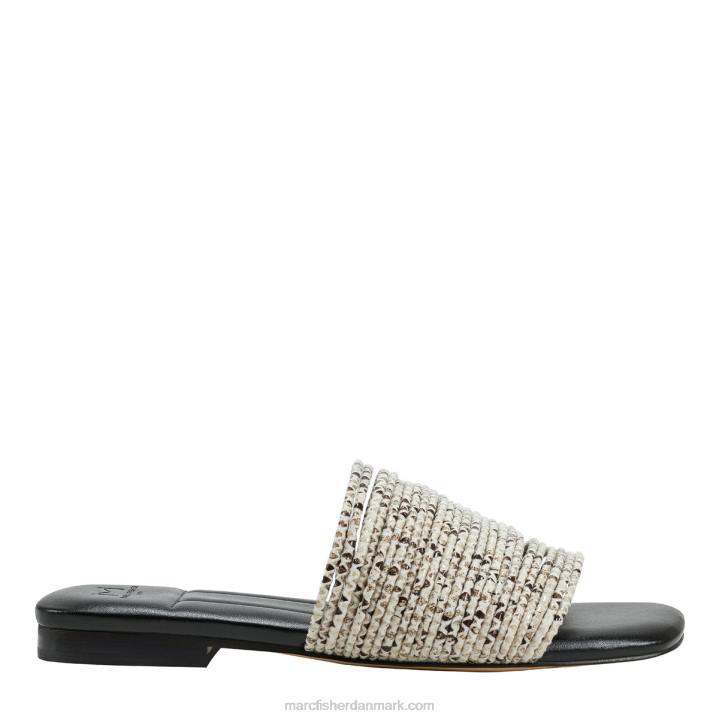 Kvinder Marc Fisher maddie flad sandal sort multi 2080301