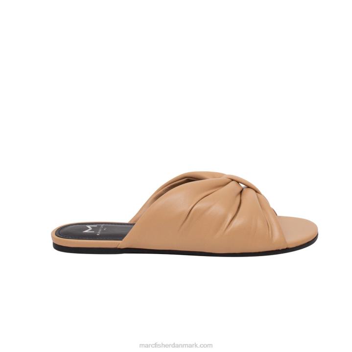 Kvinder Marc Fisher olita flad glidende sandal lys naturlig 2080278