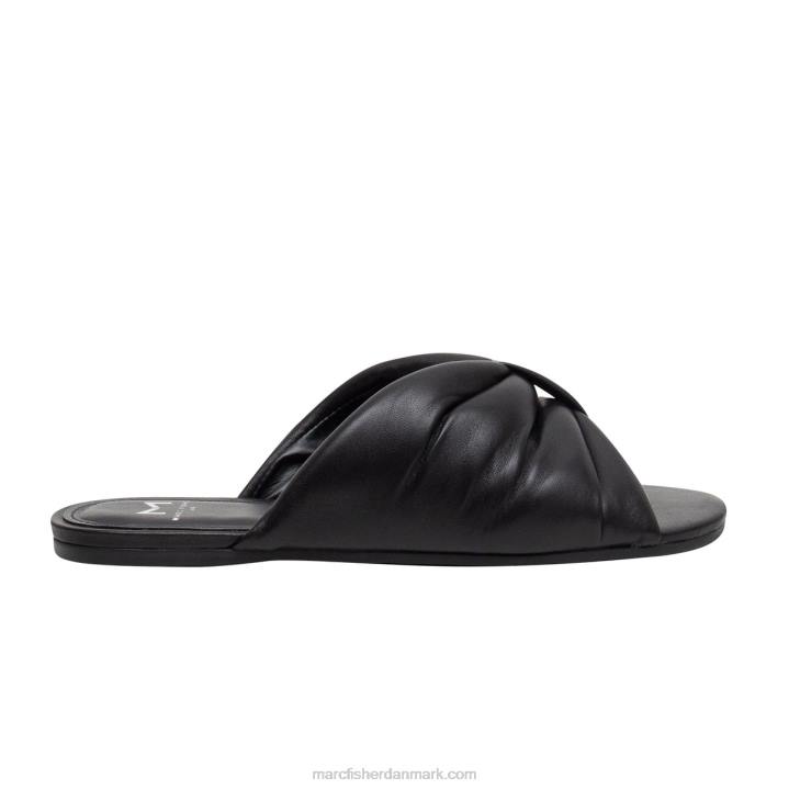 Kvinder Marc Fisher olita flad glidende sandal sort 2080279