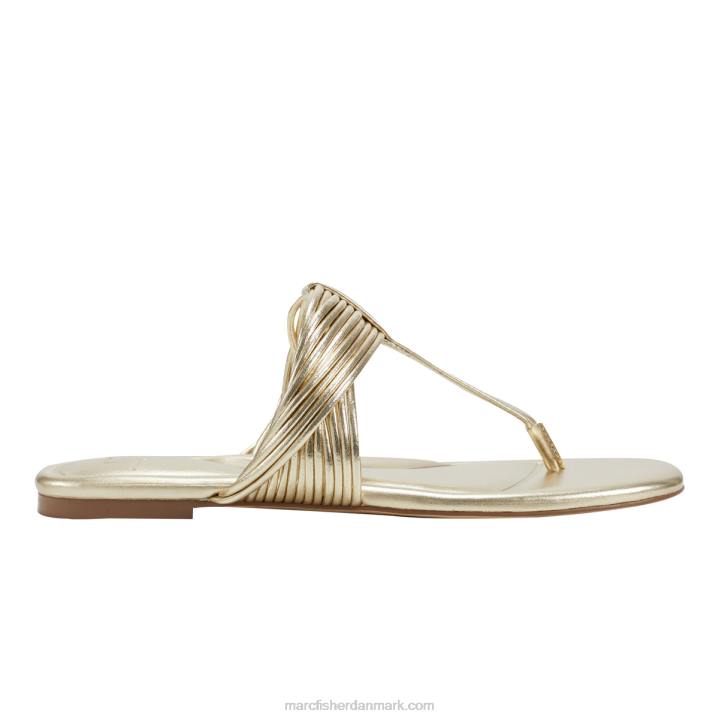 Kvinder Marc Fisher tanya flad sandal guld 2080284