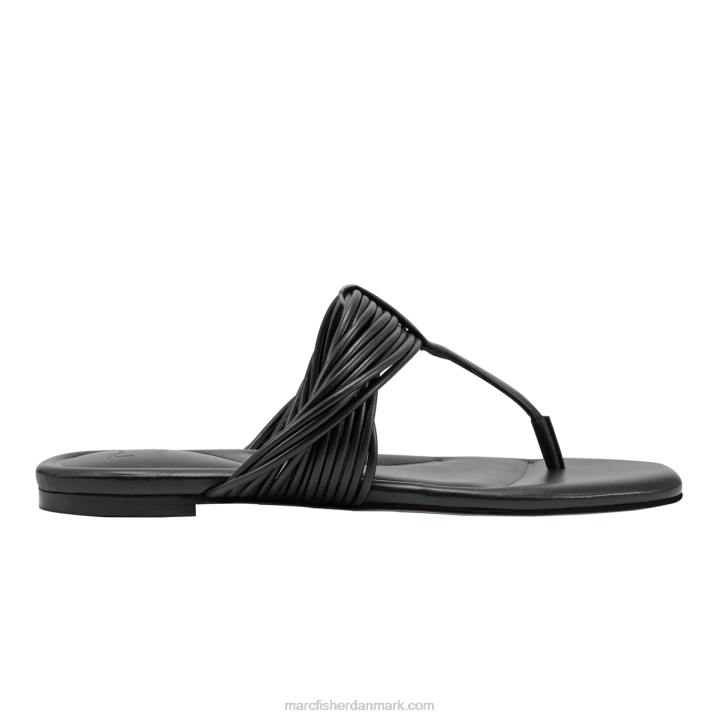 Kvinder Marc Fisher tanya flad sandal sort 2080296