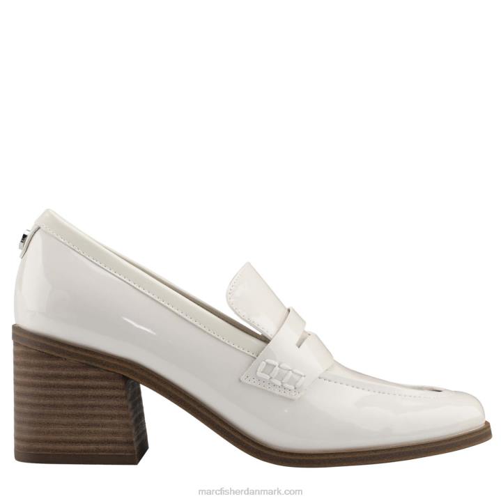 Kvinder Marc Fisher kchris loafer med hæle smart creme patent 2080441