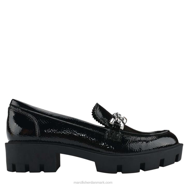 Kvinder Marc Fisher louanz lugsole loafer sort patent 2080437