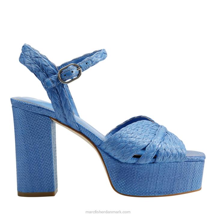 Kvinder Marc Fisher chela slingback platform sandal mellemblå 2080550