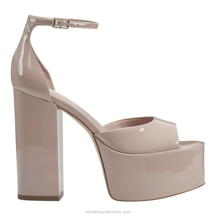 Kvinder Marc Fisher della platform sandal blush patent læder 2080576