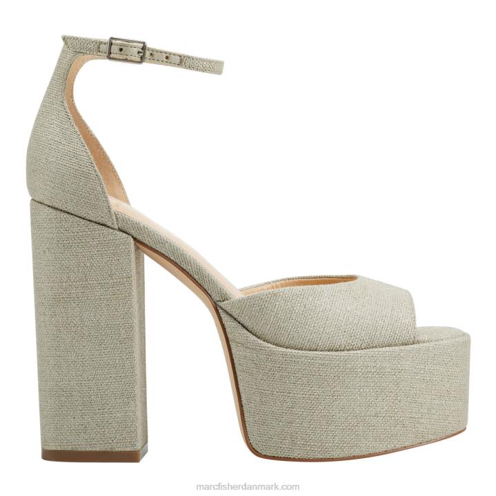 Kvinder Marc Fisher della platform sandal guld metallic 2080581