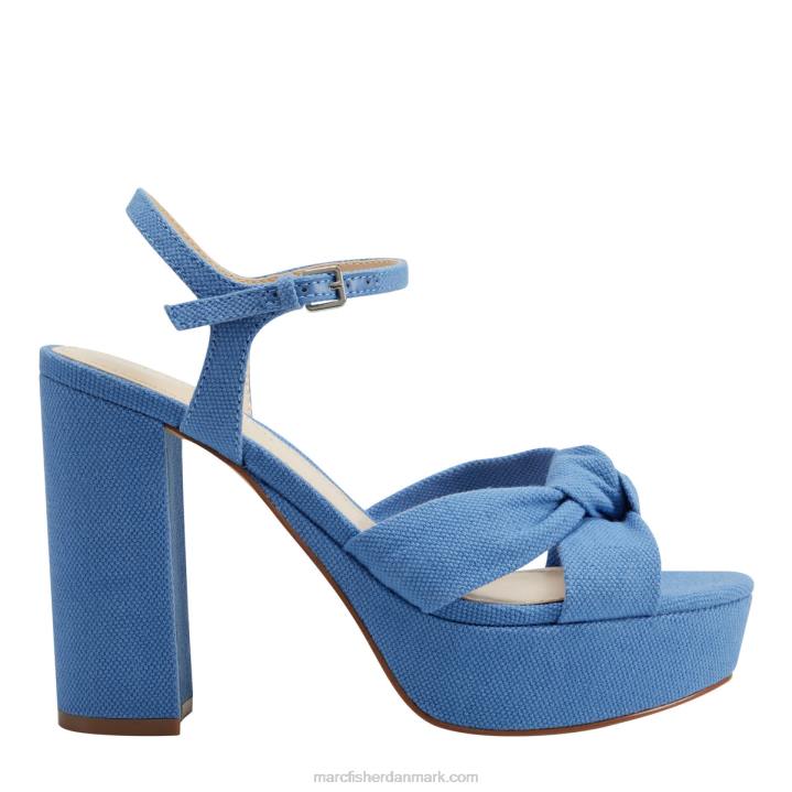 Kvinder Marc Fisher deren platform sandal blå denim 2080566
