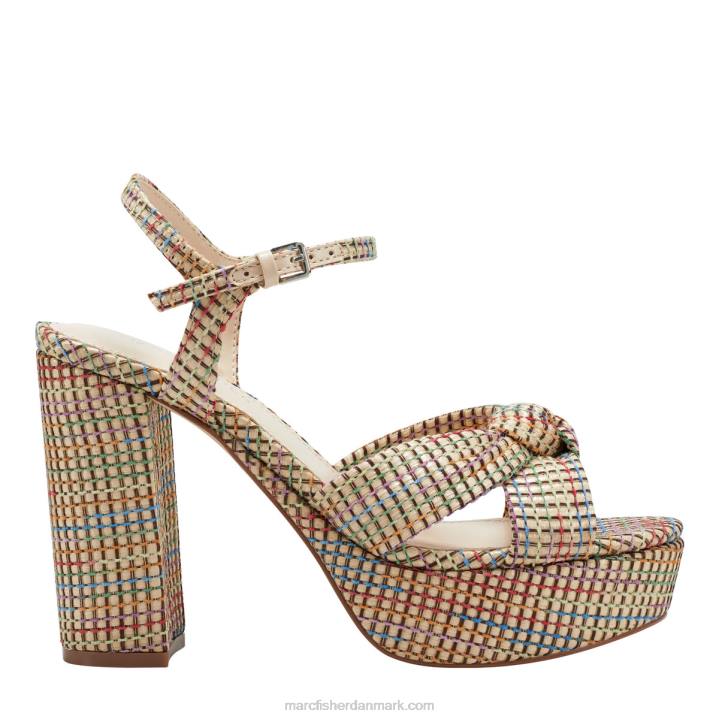 Kvinder Marc Fisher deren platform sandal naturlig multi 2080559