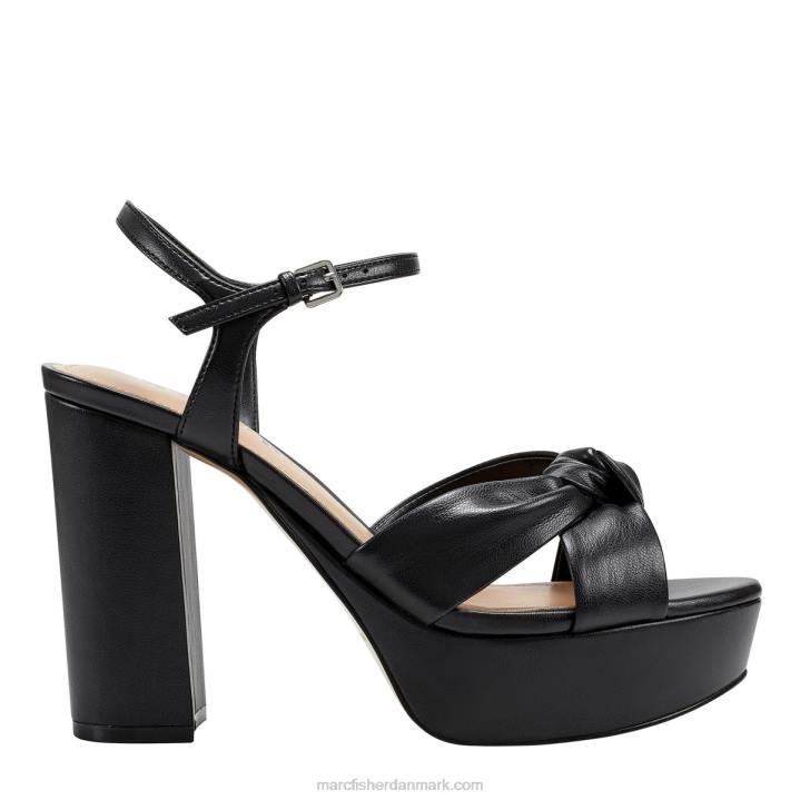 Kvinder Marc Fisher deren platform sandal sort 2080591