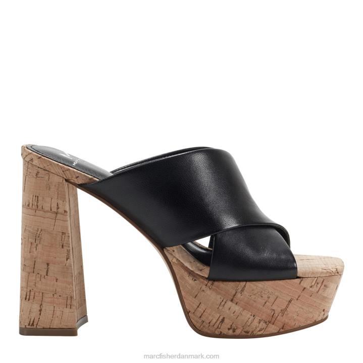 Kvinder Marc Fisher farlow platform glide sandal sort 2080561