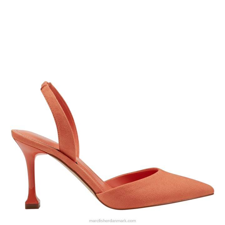 Kvinder Marc Fisher hadya slingback pumpe orange ruskind 2080662