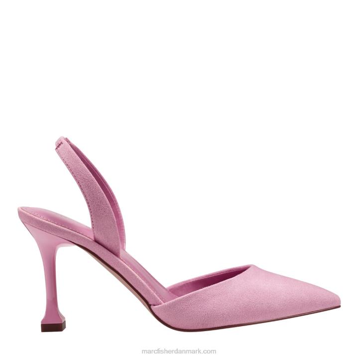Kvinder Marc Fisher hadya slingback pumpe pink ruskind 2080673
