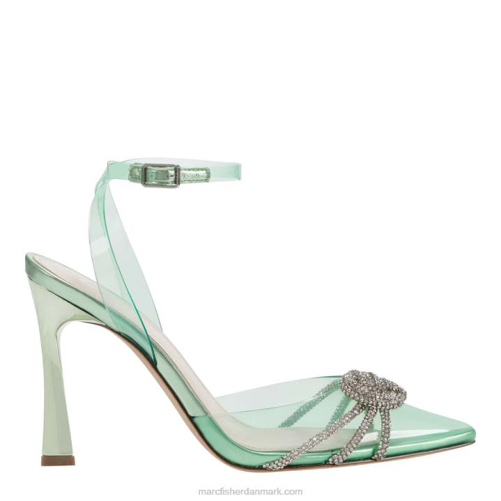Kvinder Marc Fisher samira ankel wrap pumpe mint/klar krystal 2080677