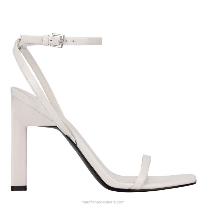 Kvinder Marc Fisher arthur sandal med strappy hæl hvidt læder 2080419