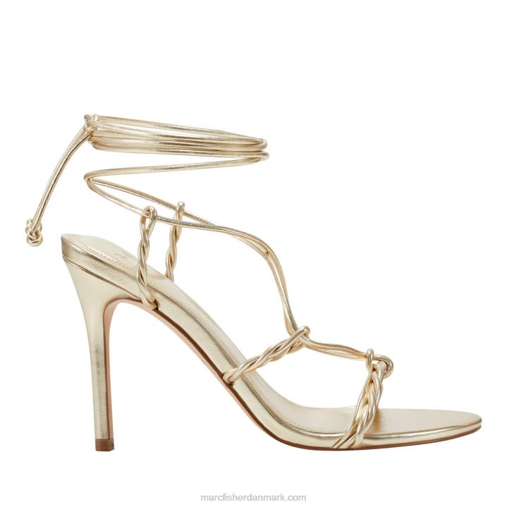 Kvinder Marc Fisher bea ankel wrap hæled sandal guld metallic 2080372