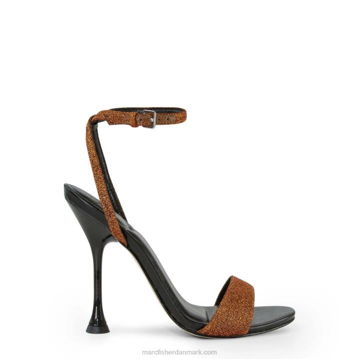 Kvinder Marc Fisher calisty sandal med stropper og hæle sort/brunt glitter 2080409