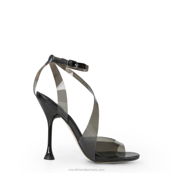 Kvinder Marc Fisher claudie sandal med hæl med ankelrem røg sort 2080411