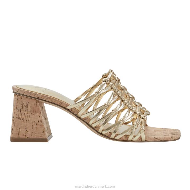 Kvinder Marc Fisher colica blokhæl sandal guld 2080455