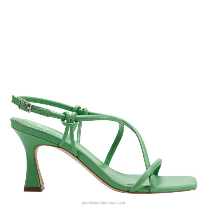 Kvinder Marc Fisher dayne sandal med slingback hæl grønt læder 2080381