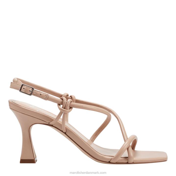 Kvinder Marc Fisher dayne sandal med slingback hæl let sand læder 2080350